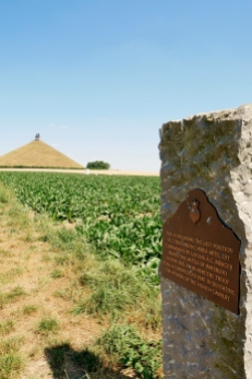 The Lion's Mound commemorates the location on the battlefield of Waterloo