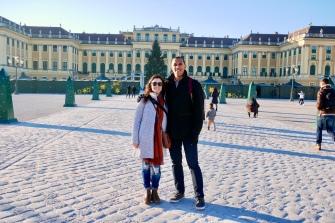 In front of the Schönbrunn Palace