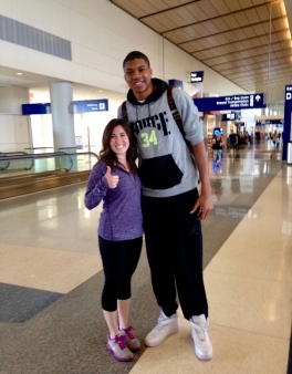 This photo is from May 2014 when I met Giannis in the Dallas airport on the way back to Milwaukee. He had just finished his rookie year with the Bucks.